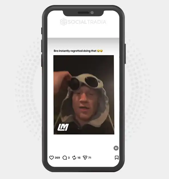 Instagram account Meme Kingdom (130 k Followers)
