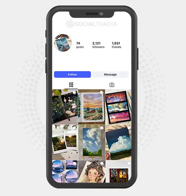 buy Instagram account Paintings (2.1k Followers)