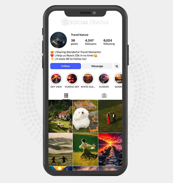 buy Instagram account travelnature8192 (4.3k Followers)