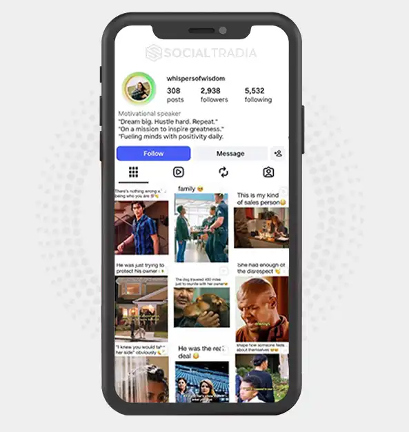 buy Instagram account whispersofwisdom500 (2.9k Followers)