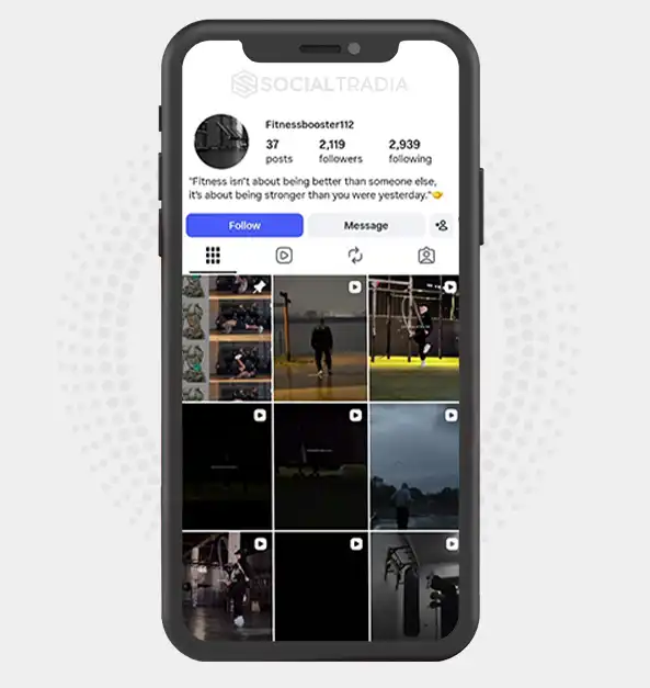 Instagram account fitnessbooster112 (2.1k Followers)