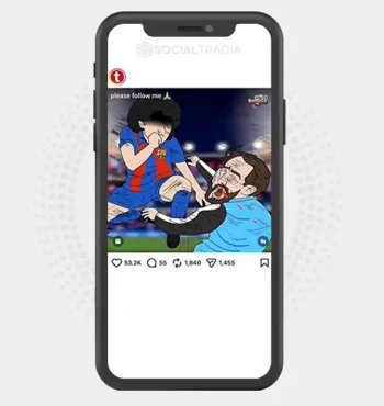 buy Instagram account Football Toons (52.5k Followers)