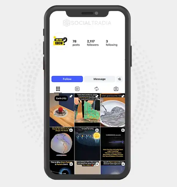 Instagram account Science Notes (10k Followers)