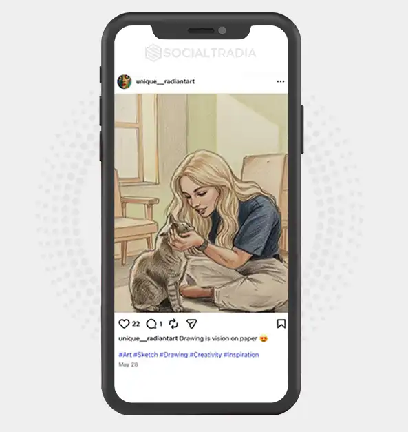buy Instagram account unique__radiantart (2k Followers)