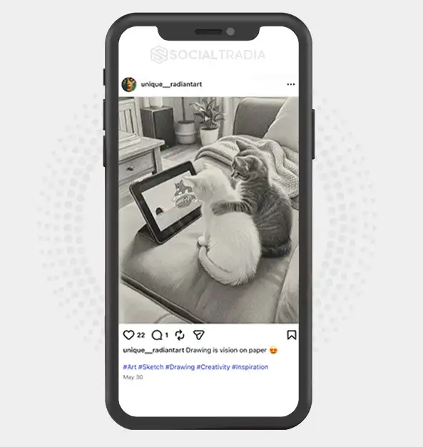 buy Instagram account unique__radiantart (2k Followers)