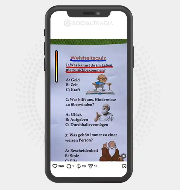 Instagram account DeutschQuiz (4.8k Followers)