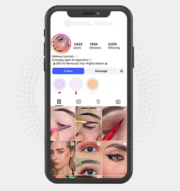 Instagram account FaceGlamTheory (195k Followers)