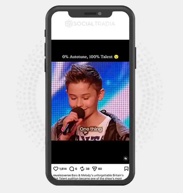 Instagram account musiccverse (27.6k Followers)