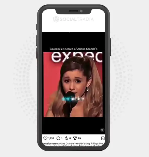 Instagram account musiccverse (27.6k Followers)
