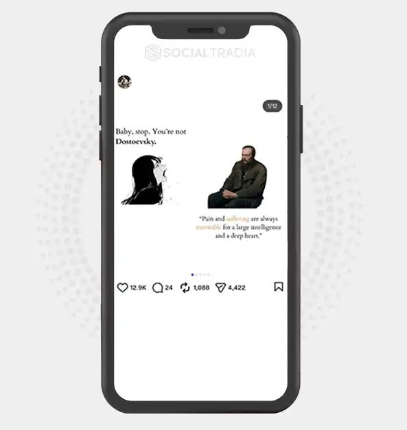 Instagram account Philosophy Hub (87 k Followers)