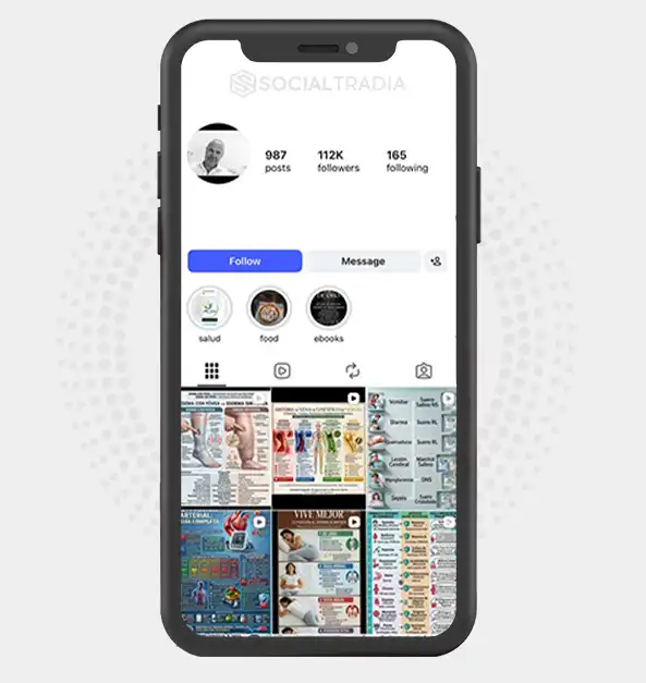 Instagram account Wellness Guide (205 k Followers)