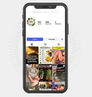 Instagram account Natural Health Hub (196k Followers)