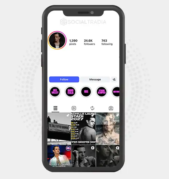 Instagram account Achille Lauro (24.6k Followers)