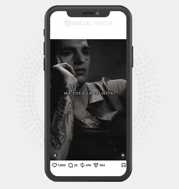 Instagram account Achille Lauro (24.6k Followers)