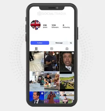 Instagram account British Meme Hub (121k Followers)
