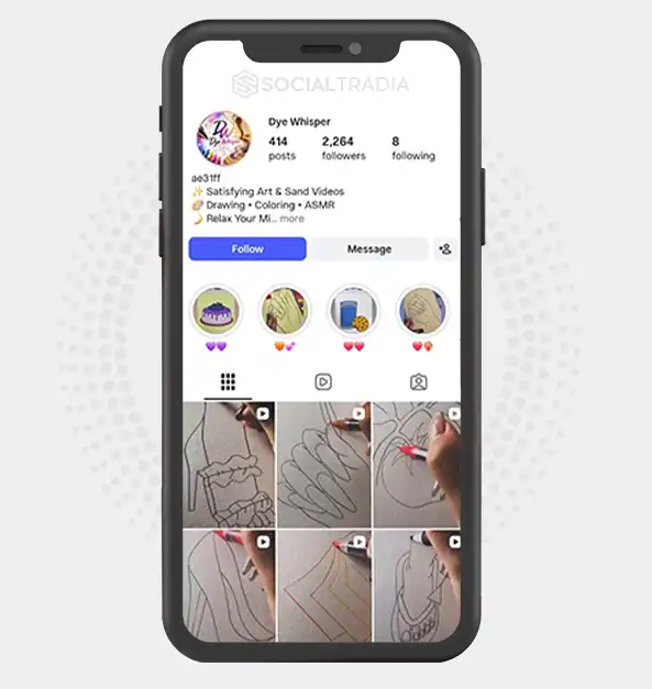 Instagram account dye_whisper1 (2.6k Followers)