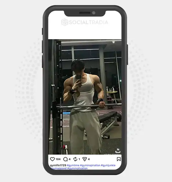 Instagram account gymlife1729 (2.3k Followers)