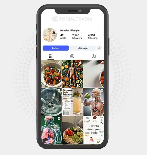 Instagram account healty.lifestyle76 (2.1k Followers)
