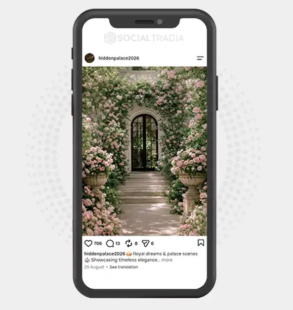 Instagram account hiddenpalace2026 (4.7k Followers)