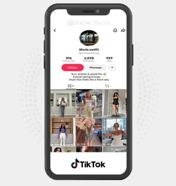 TikTok account marieootdmag (2k Followers)