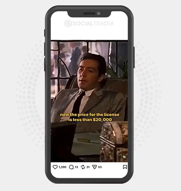 Instagram account Movie Scene Hub (13.1k Followers)
