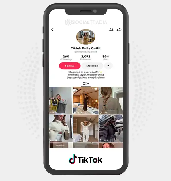 TikTok account tiktok.daily.outfit (2k Followers)