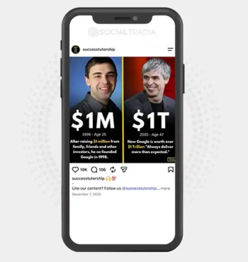 Instagram account SuccessTutorShip (84 k Followers)