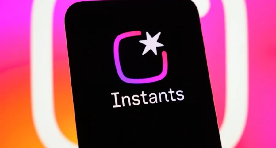 Instagram Instants logo on a phone screen