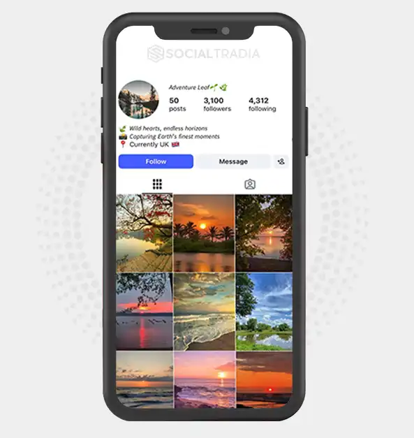 Instagram account adventureleaf_ (3k Followers)