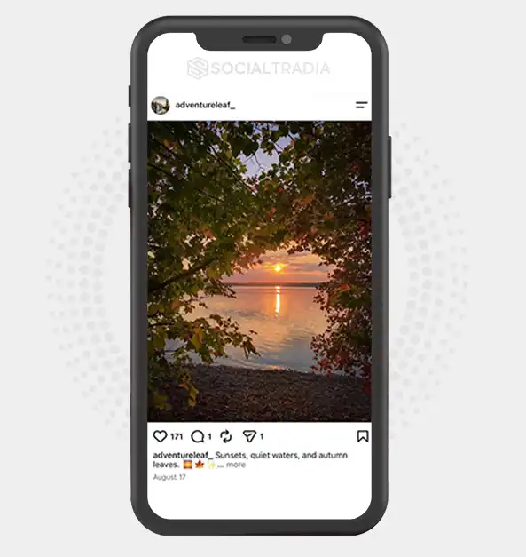 Instagram account adventureleaf_ (3k Followers)