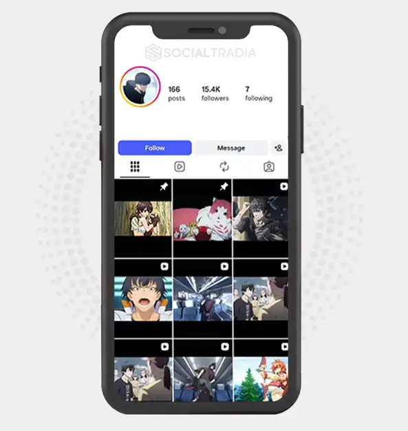 Instagram account Anime Aura (15.4k Followers)