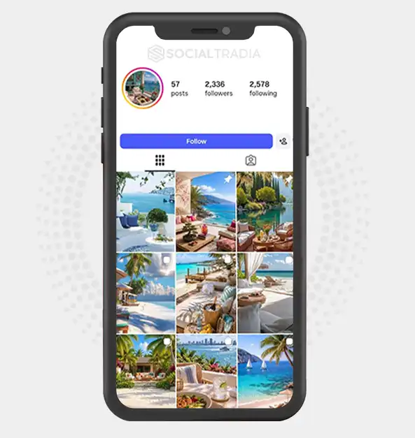Instagram account BeachVibes (2.3k Followers)