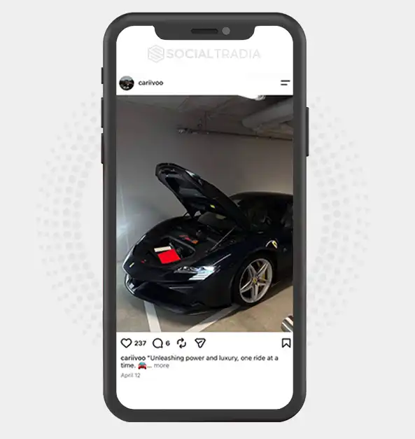 Instagram account cariivoo (3.7k Followers)