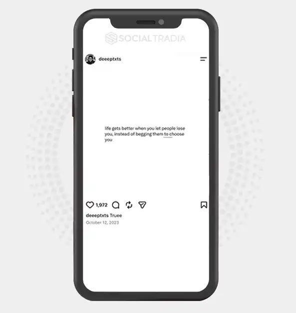 Instagram account DeeepTxts (234k Followers)
