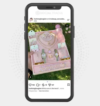 Instagram account fashionglowglam (6k Followers)