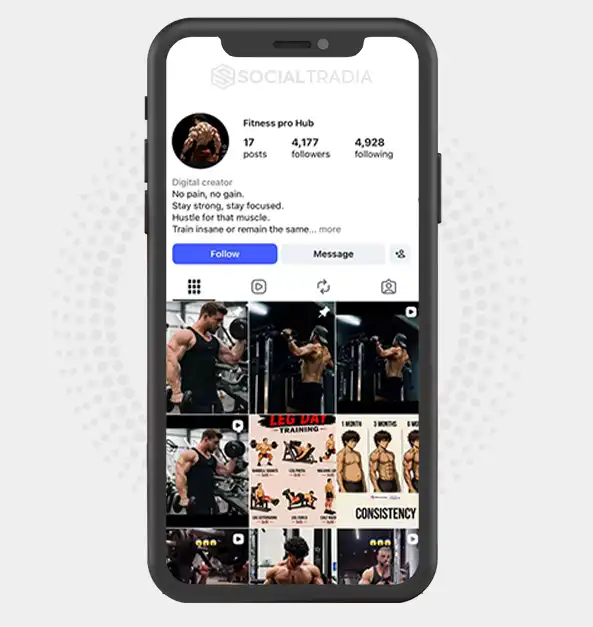 Instagram account fitnesszone4444 (4.1k Followers)