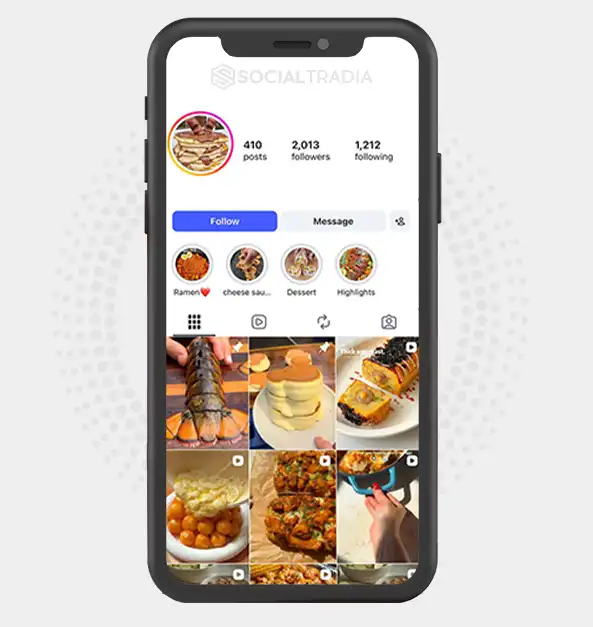 Instagram account Foodies (2k Followers)