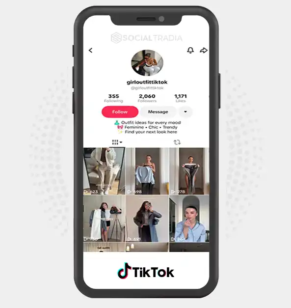 TikTok account girloutfittiktok (2k Followers)