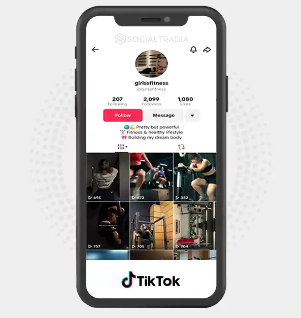TikTok account girlssfitness (2k Followers)
