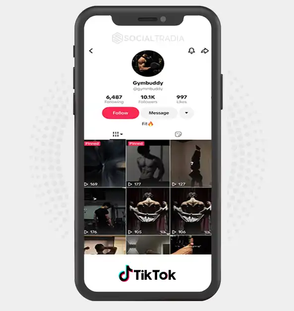 TikTok account gymmbuddy (10.1k Followers)