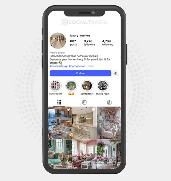 Instagram account luxdecorr_designn (3.7k Followers)