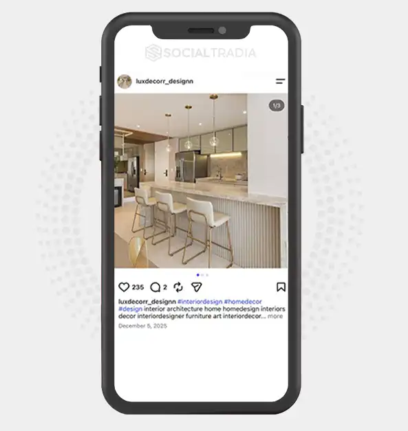 Instagram account luxdecorr_designn (3.7k Followers)