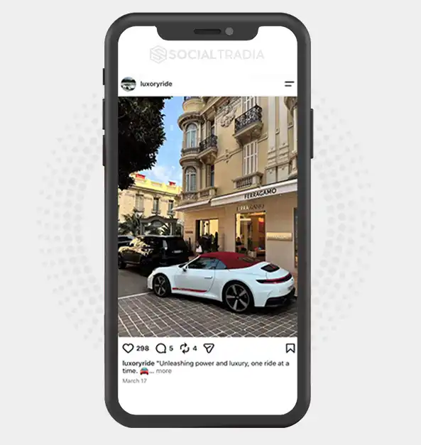 Instagram account luxoryride (3.1k Followers)