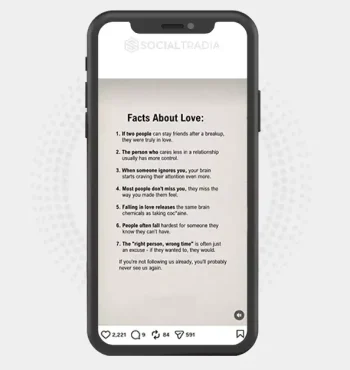 Instagram account MindsetLore (6.3k Followers)