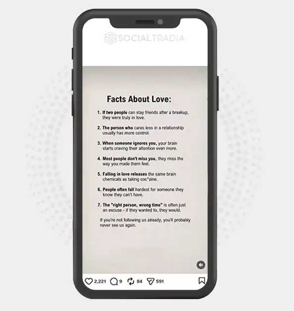 Instagram account MindsetLore (6.3k Followers)
