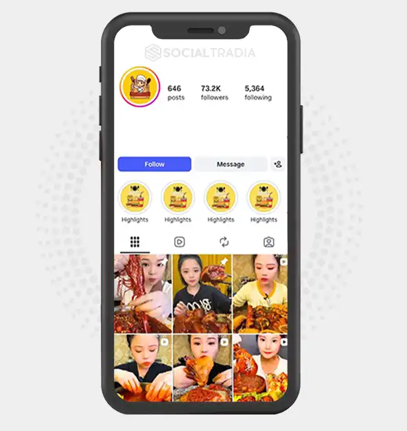 Instagram account MukbangSpot (73.2k Followers)