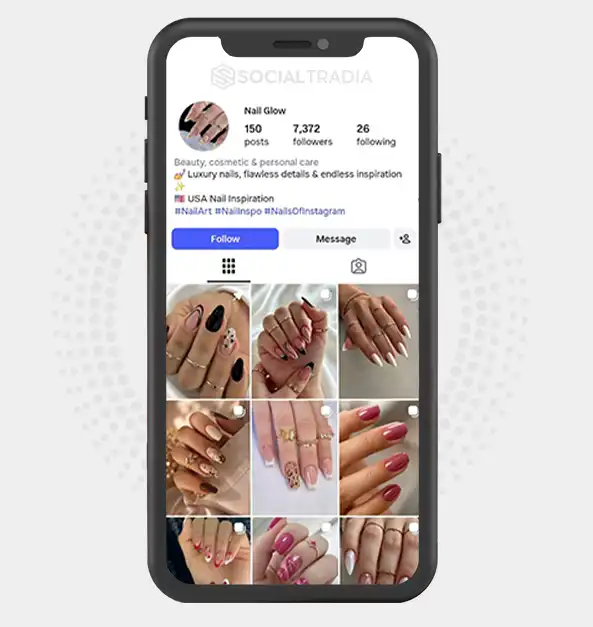 Instagram account nail_glowusa (7.3k Followers)