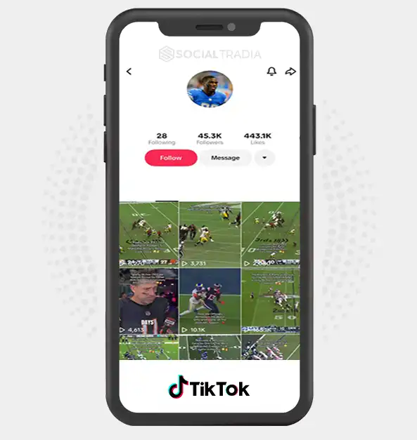 TikTok account NFL Nation (45.3k Followers)