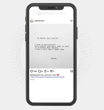 Instagram account poetryyview (4.1k Followers)