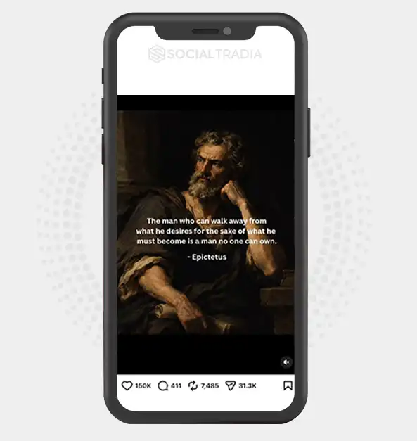 Instagram account Stoic Wisdom (32.2k Followers)